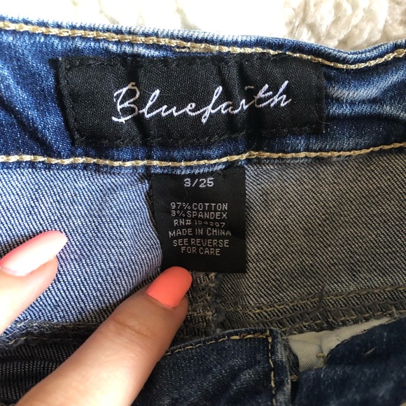 Bluefaith Distressed Denim Shorts - Picture 2 of 4